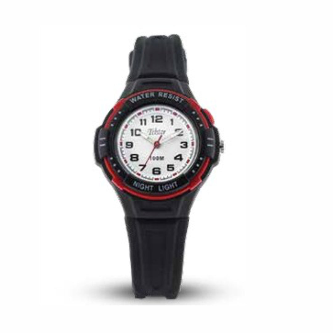 Telstar B1020 RKW Black/Red resin analogue 28mm sport swatch 36016