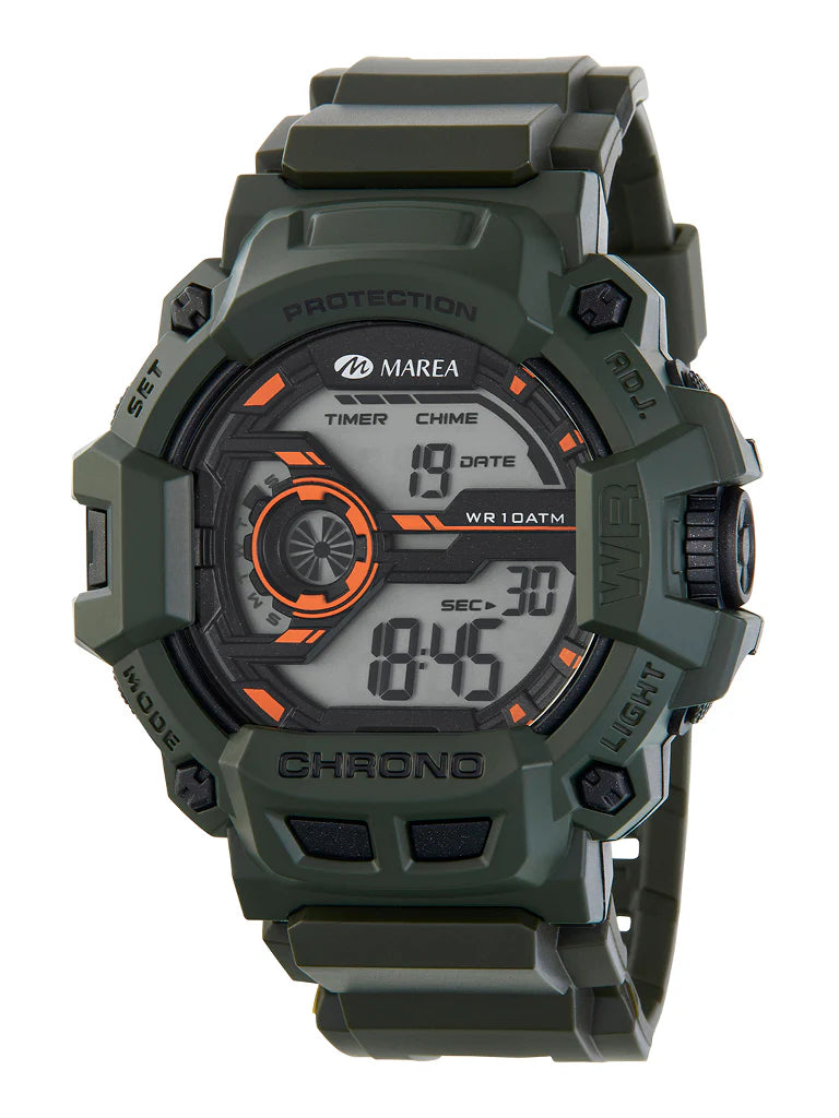 Marea Gents green resin square digital sports watch 38114