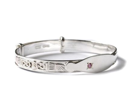 Sterling silver Claddagh expanding baby bangle 36450 - Armin Lowe Jewellers