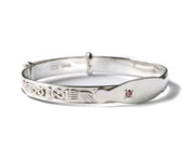 Sterling silver Claddagh expanding baby bangle 36450
