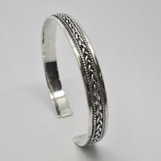 Sterling silver gents Torc style bangle 36977
