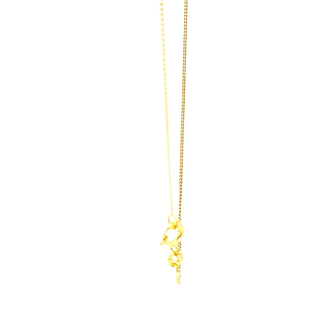 9ct gold 2 sided diamond cut curb chain, 18"/46cm 36590 - Armin Lowe Jewellers