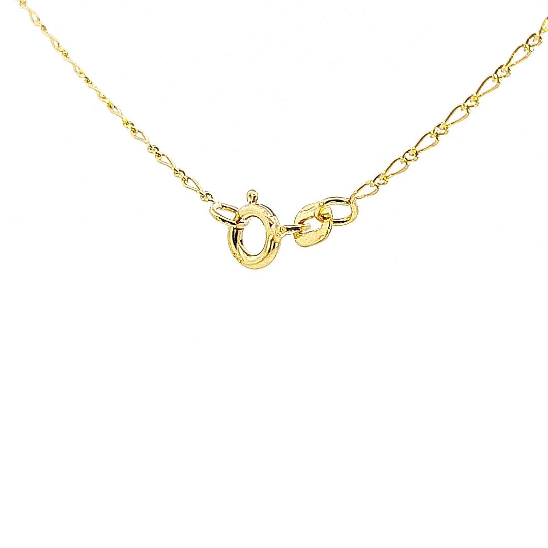 9ct gold 1+1 Figao link 18"/46cm chain 36597 - Armin Lowe Jewellers