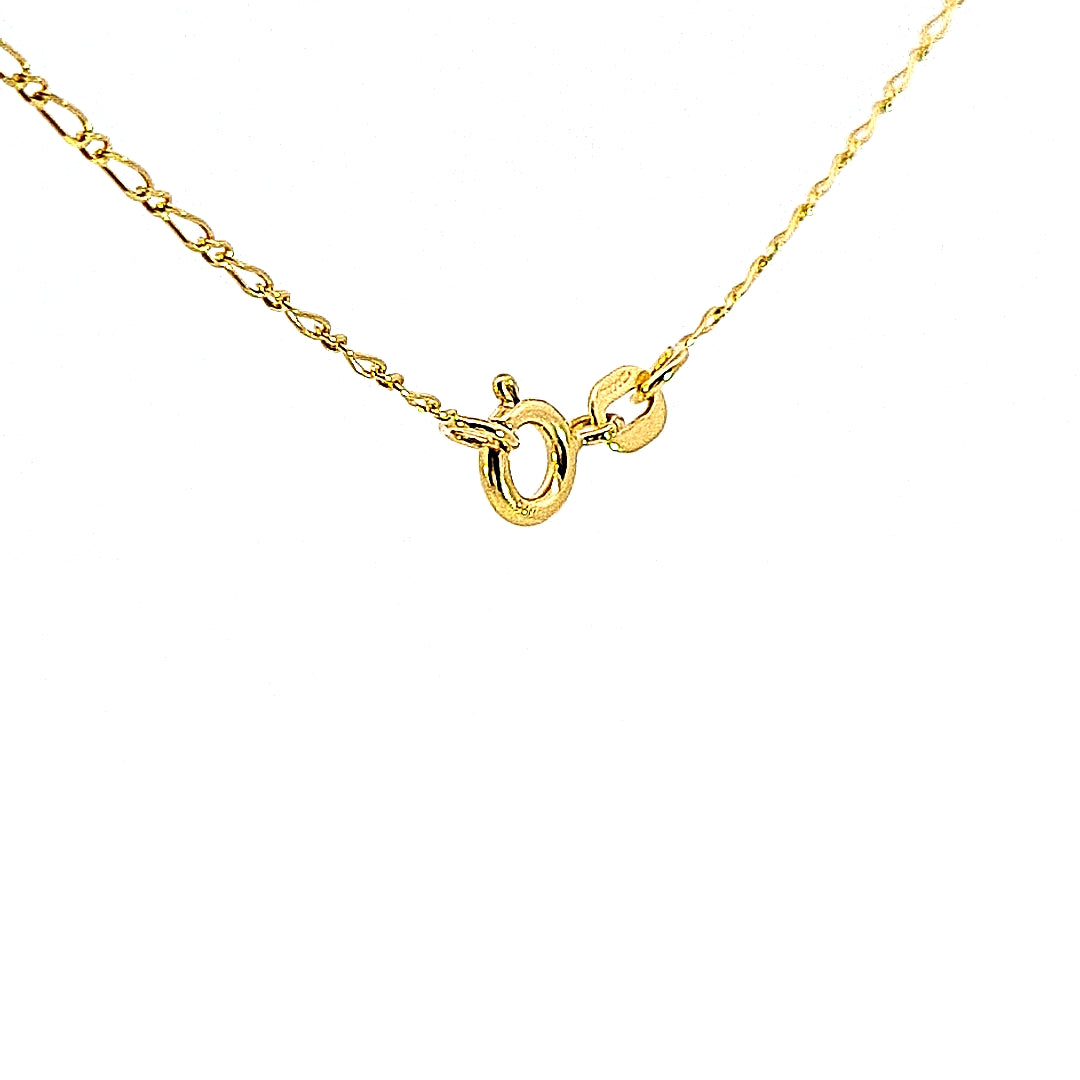 9ct gold 1+1 Figao link 18"/46cm chain 36597 - Armin Lowe Jewellers