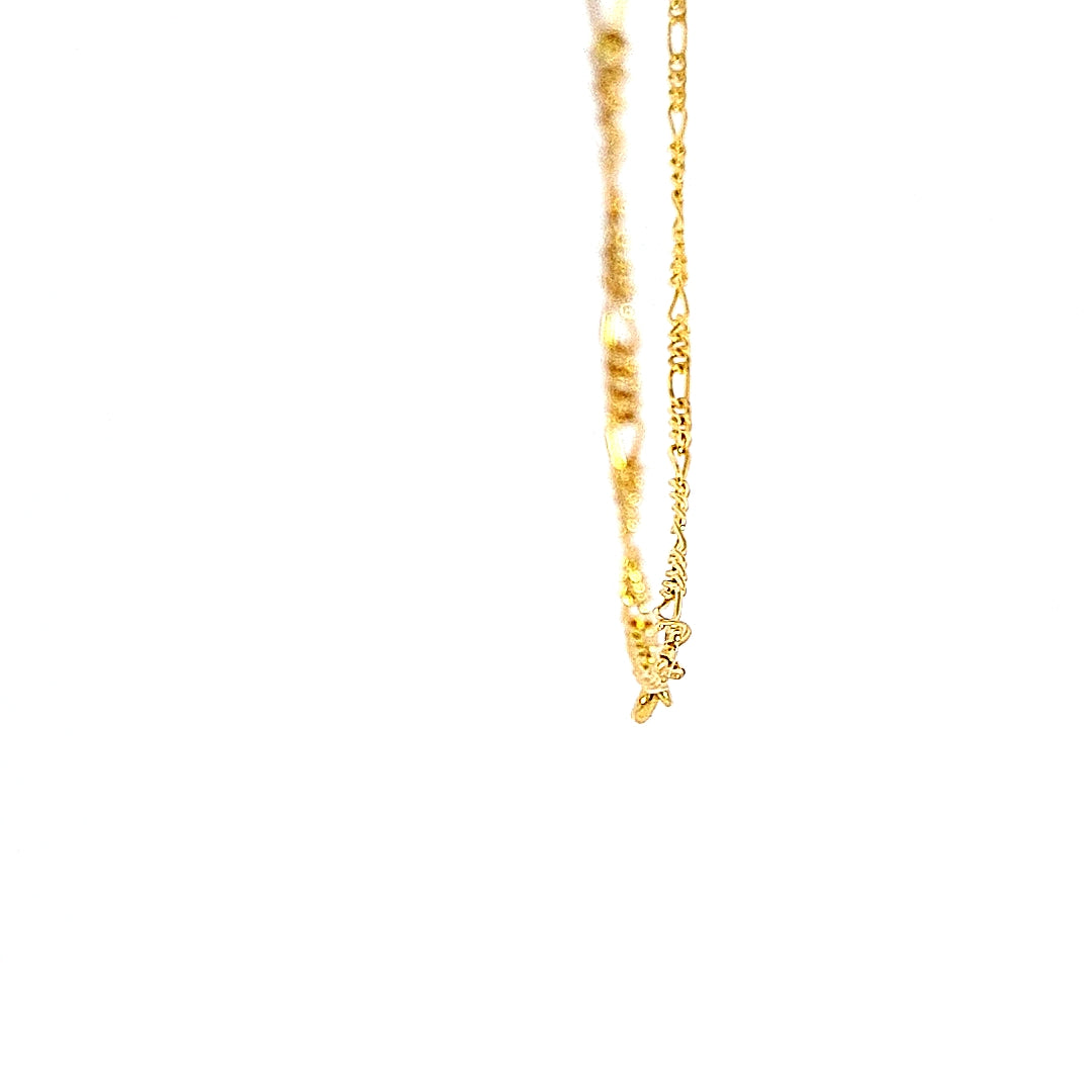 20"/51cm 9ct gold 3+1 Figaro link chain 36591 - Armin Lowe Jewellers