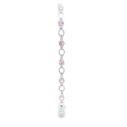 Sterling silver ladies Pink CZ set bracelet 36910