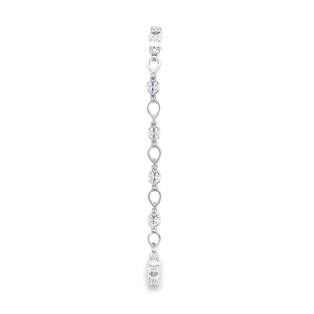 Sterling silver CZ bracelet 36909