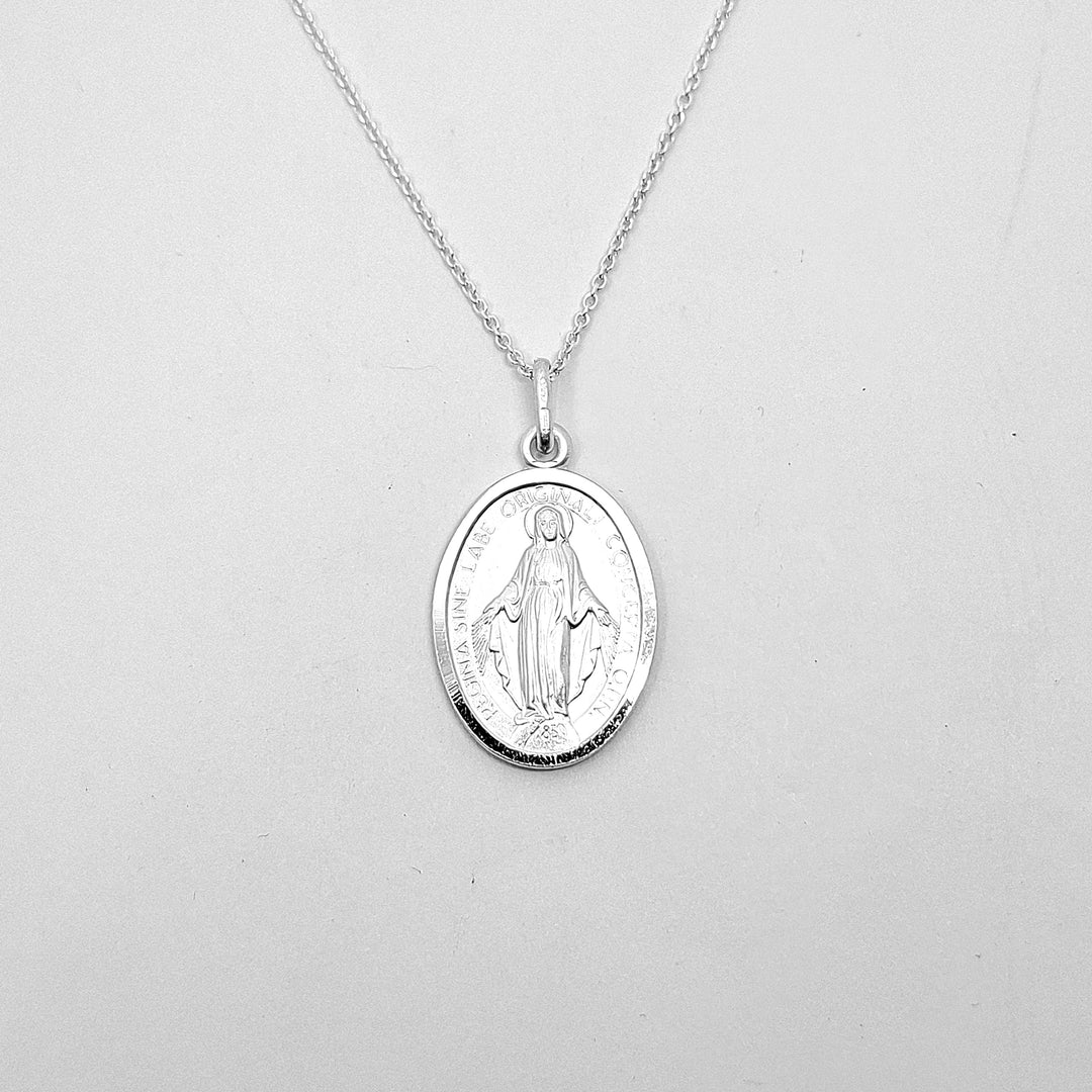 Sterling silver 20mm miraculous medal 10385