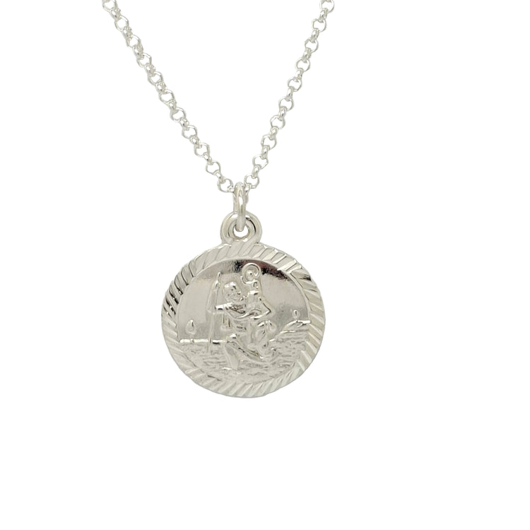 St. Christopher medal and chain
