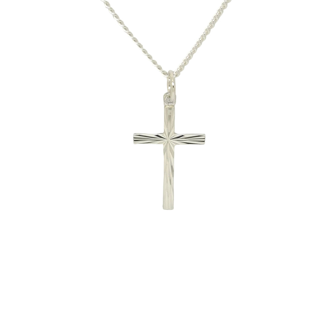 Silver Sunburst cross pendant 38775