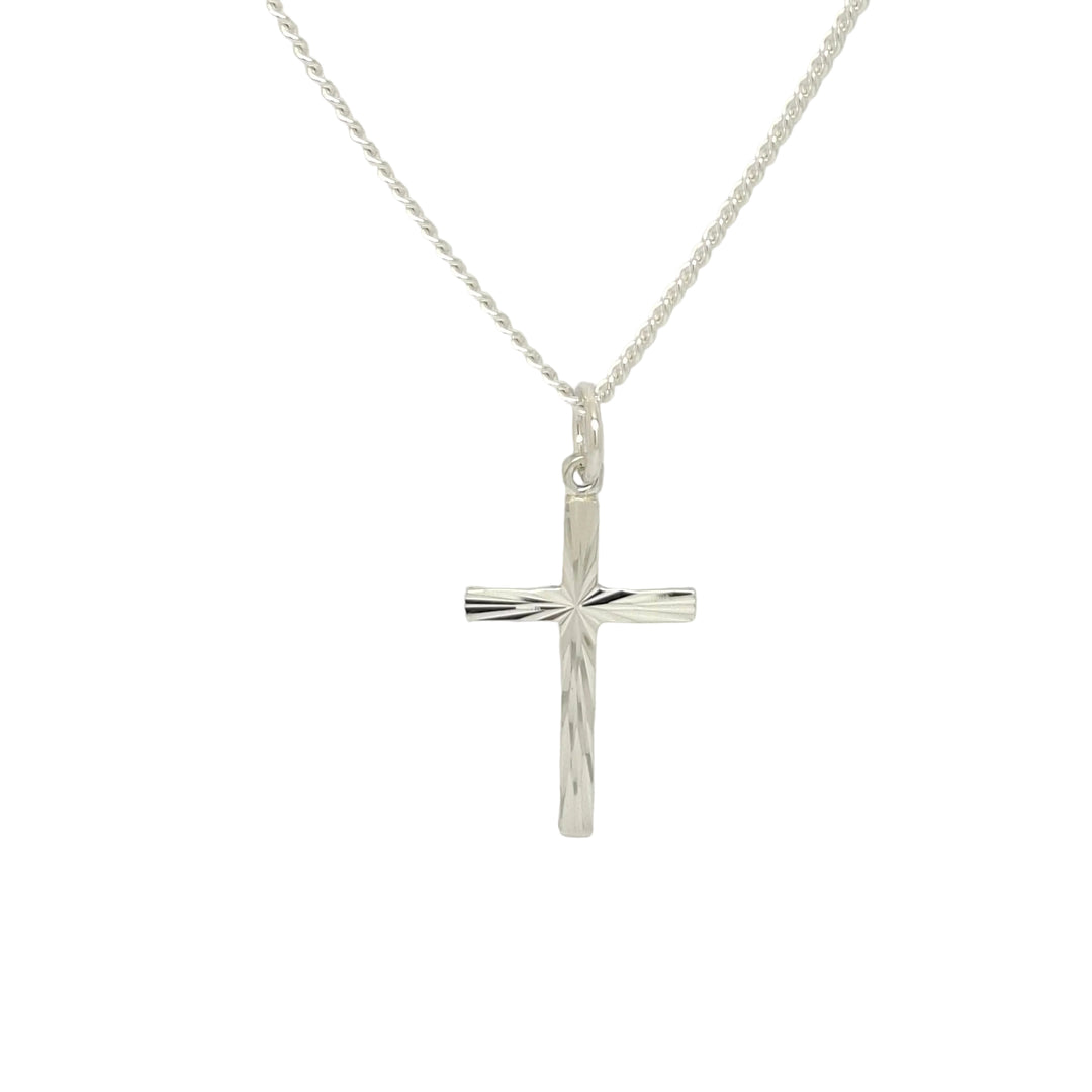 Silver Sunburst cross pendant 38775
