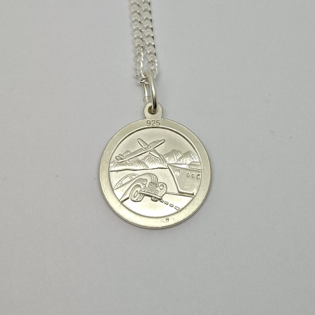 17mm St. Christopher medal & chain 38455