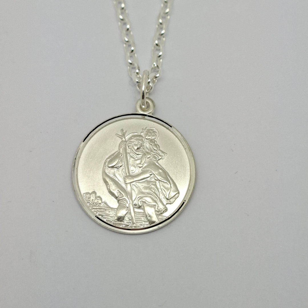 22mm St. Christopher medal & chain 38457