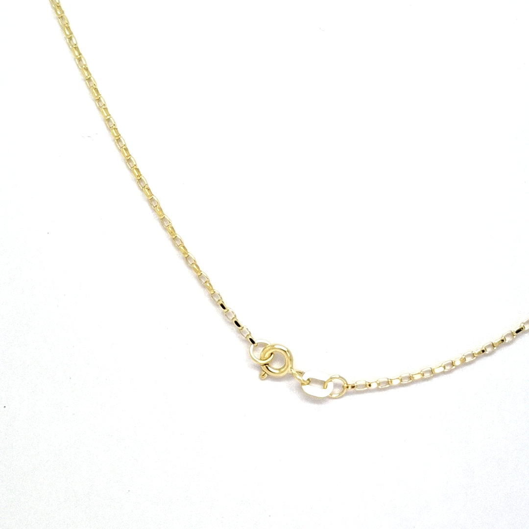 9ct gold diamond cut Bell solid link chain 11364