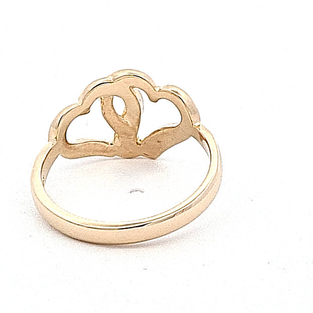Gold Hearts ladies Ring 37016