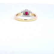 Gold Diamond & Ruby ladies ring 37028