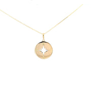 Gold Compass pendant -I'll find my way Home 36641