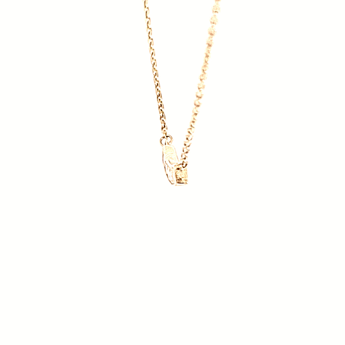 Gold CZ set Arc necklace 36644 - Armin Lowe Jewellers