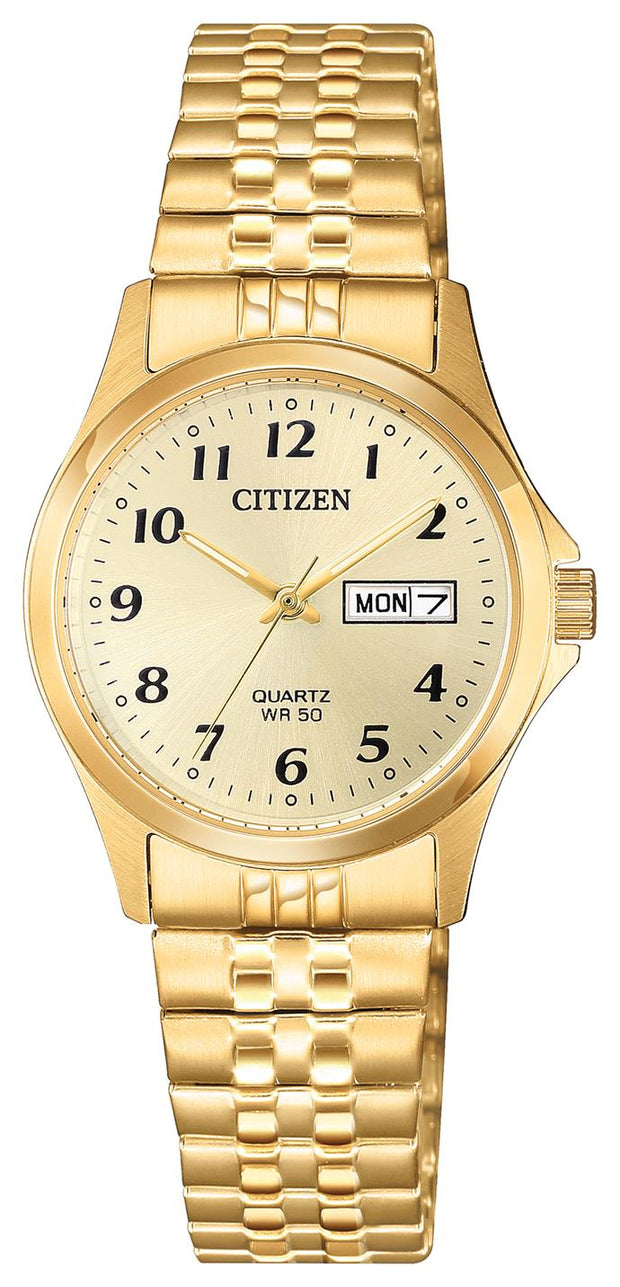 Citizen EQ2002-91P ladies Gold tone expander watch 37094