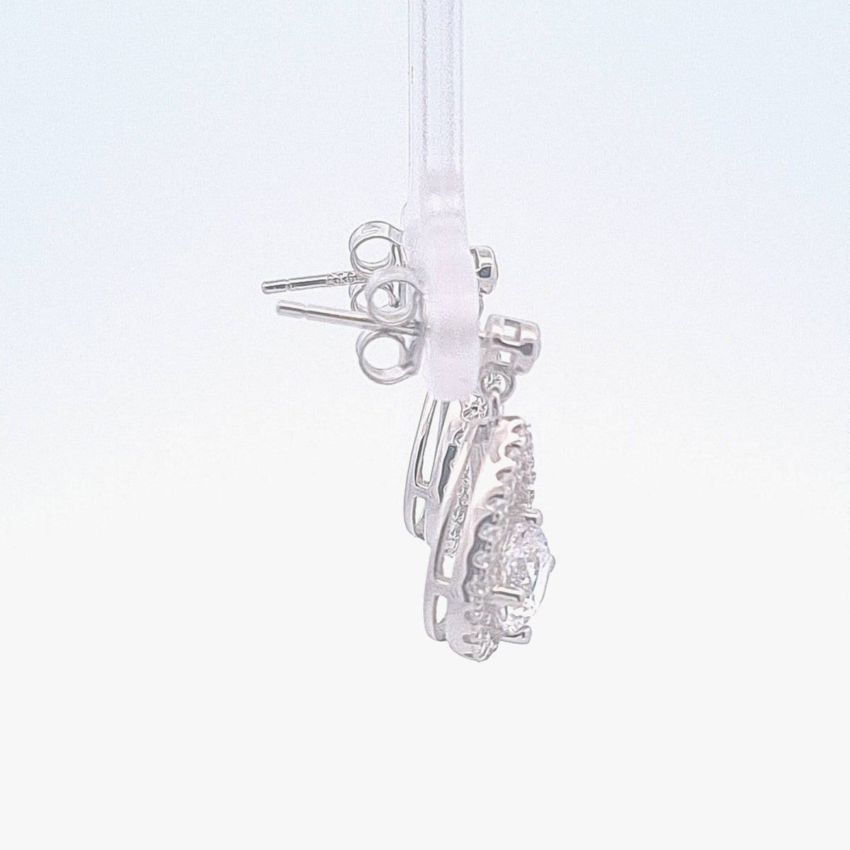 Sterling CZ set drop earrings 37268 - Armin Lowe Jewellers