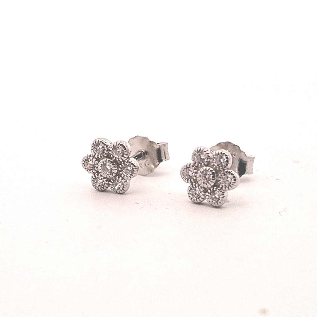 Flower stud earrings 37290