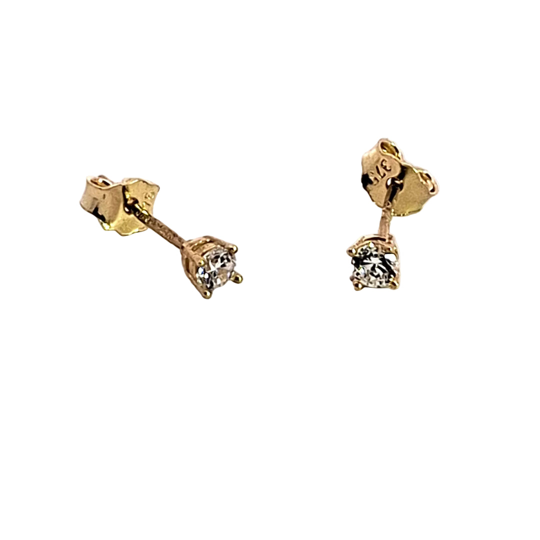 small CZ claw set stud earrings
