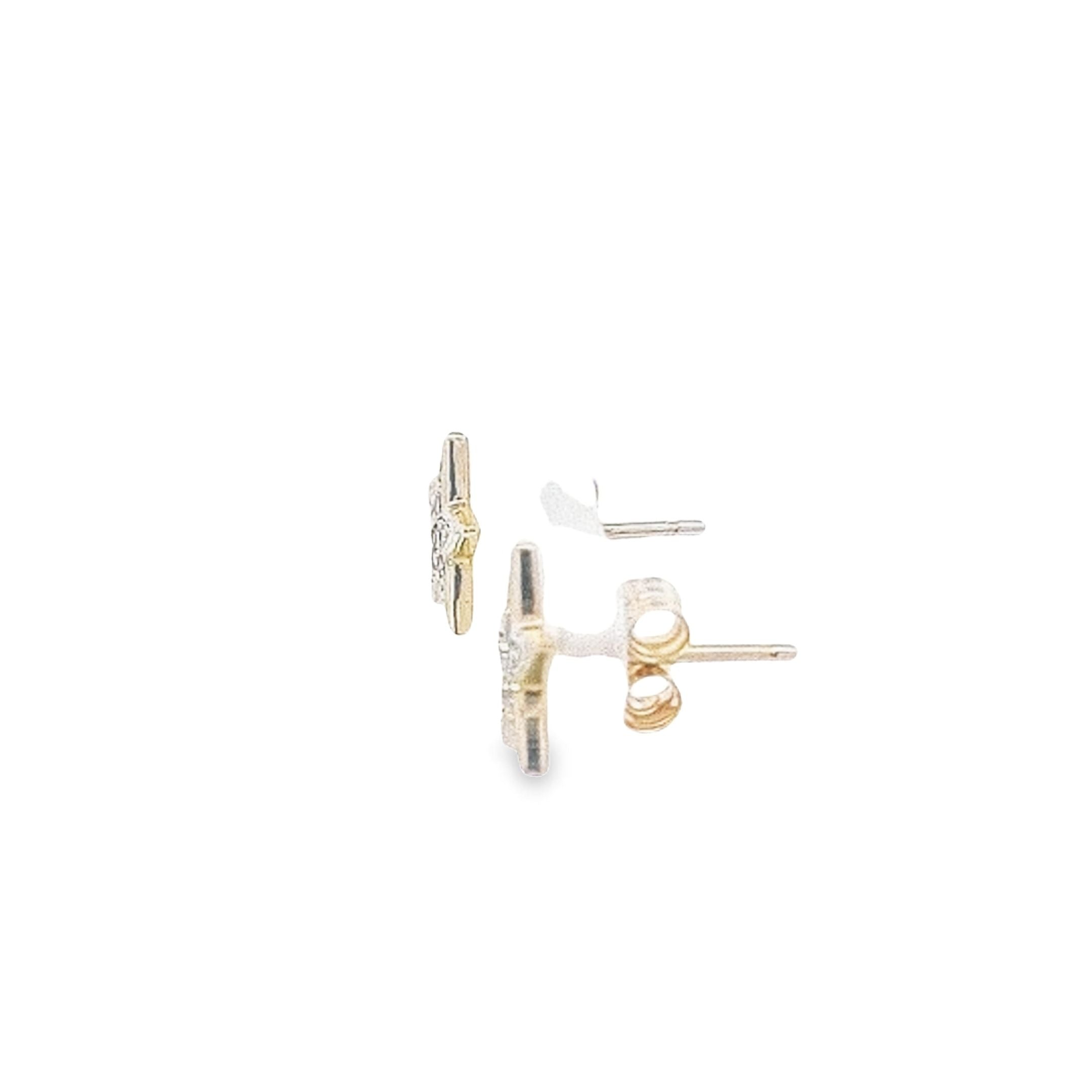 Gold Star stud earrings 36649 - Armin Lowe Jewellers