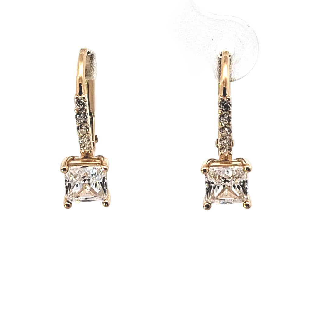 God CZ Huggie earrings