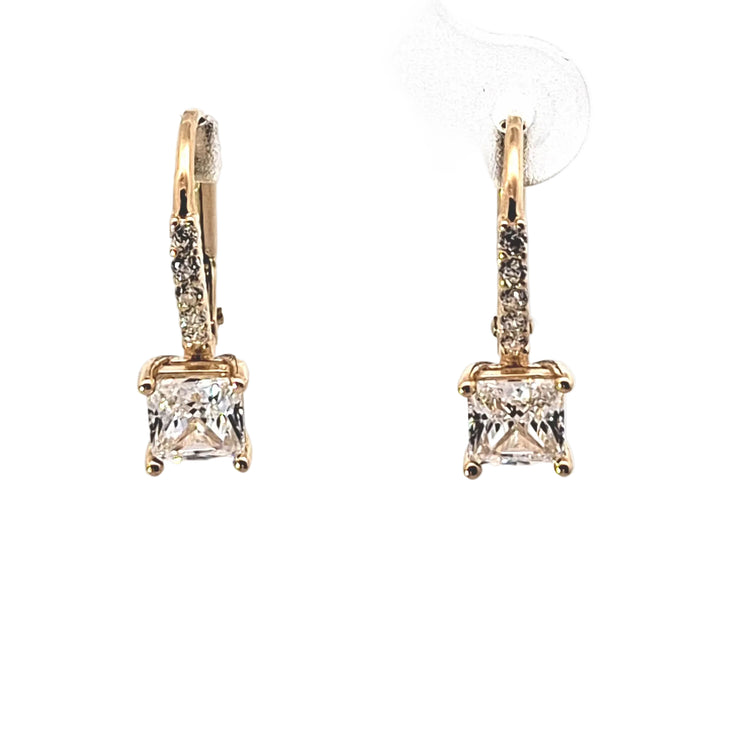 God CZ Huggie earrings