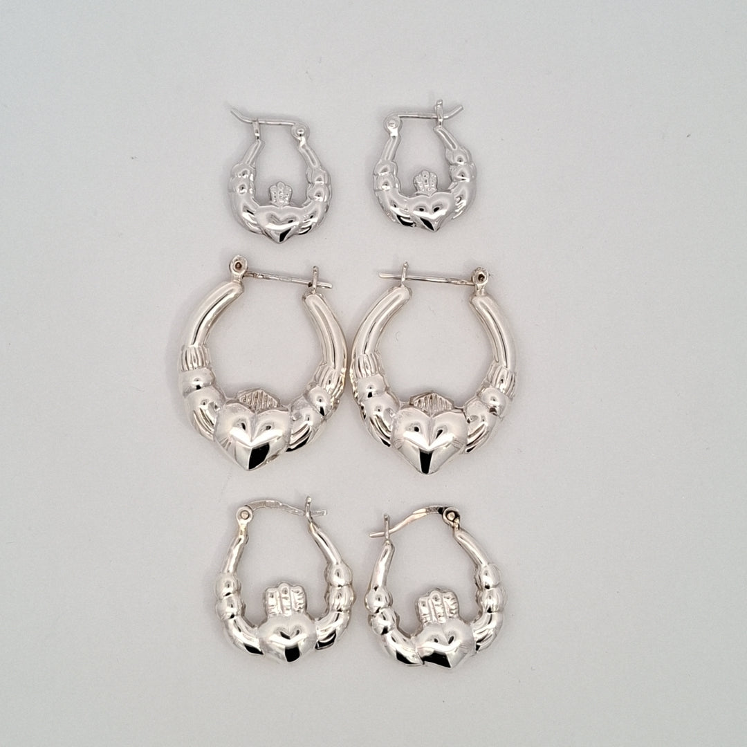 Small Claddagh hoop earrings 38093