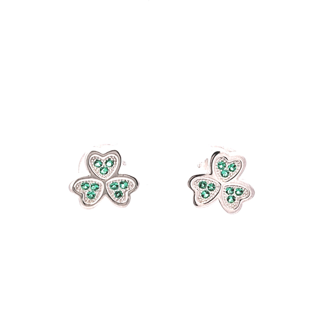 Silver Irish Shamrock earrings 38751