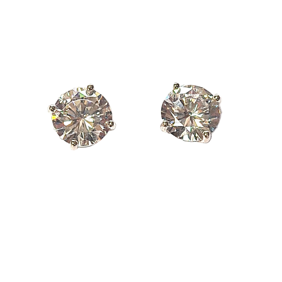 CZ Stud earring on white background