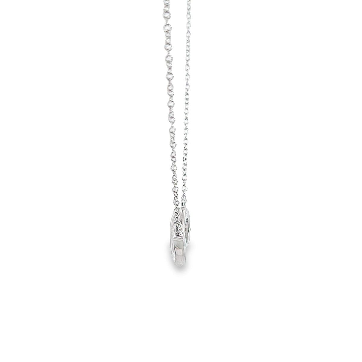 Sterling silver sculpted Infinity necklet 36688 - Armin Lowe Jewellers