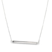 Sterling silver horizontal bar necklet, adjustable 33302