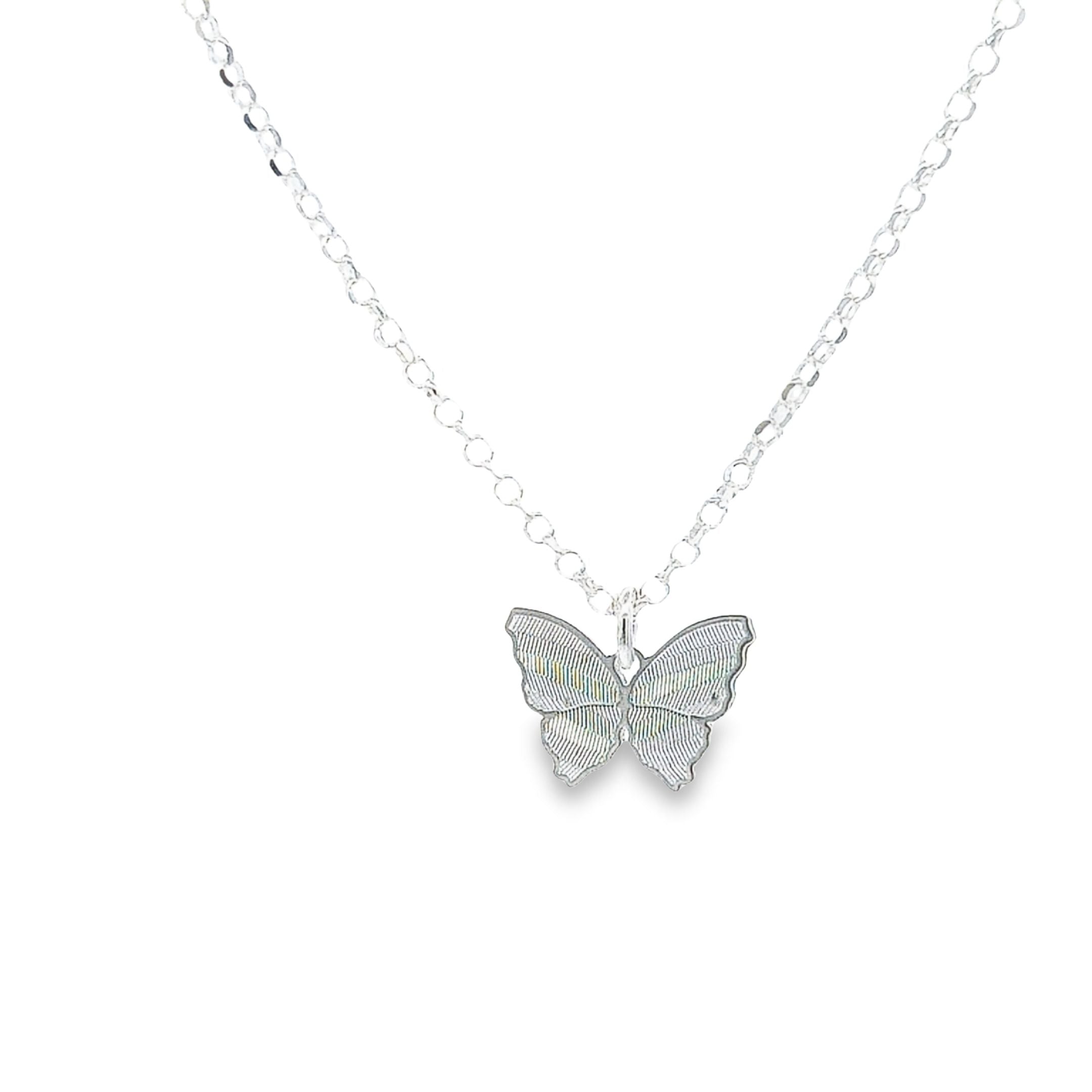 Engraved Butterfly pendant 36695 - Armin Lowe Jewellers