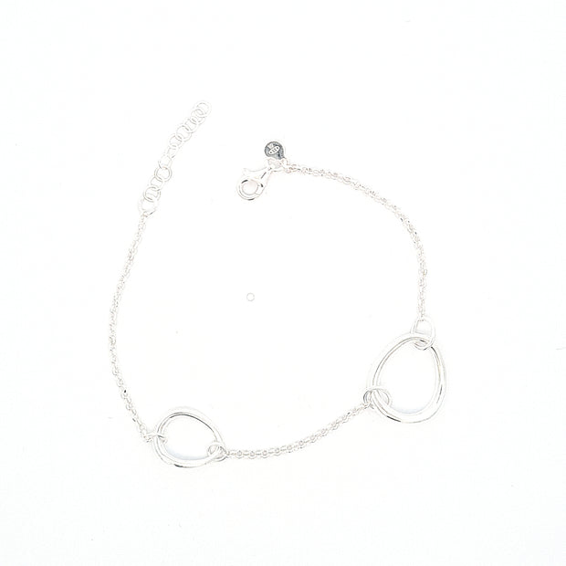 Silver abstract bracelet 36658