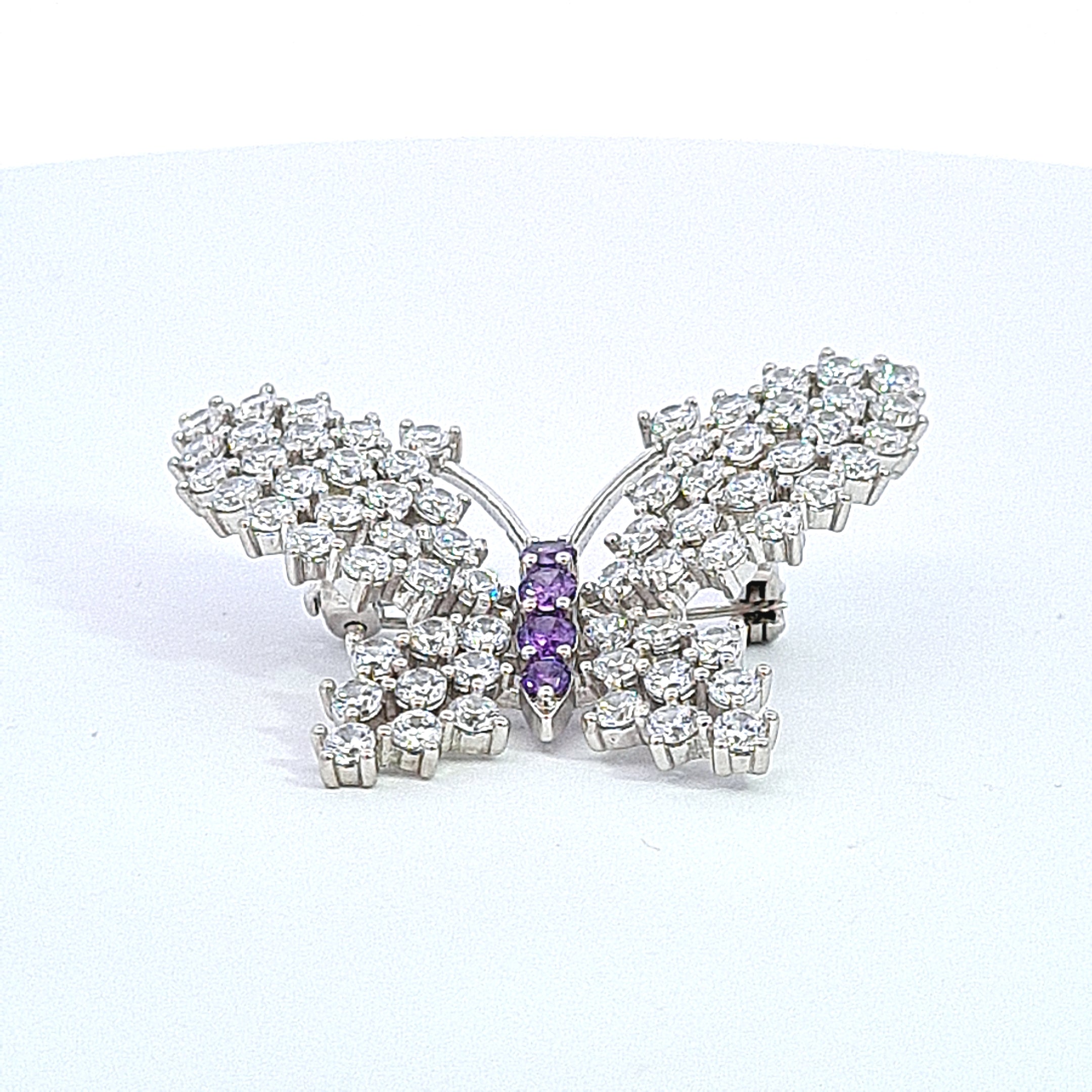 CZ set Butterfly brooch  36696 - Armin Lowe Jewellers