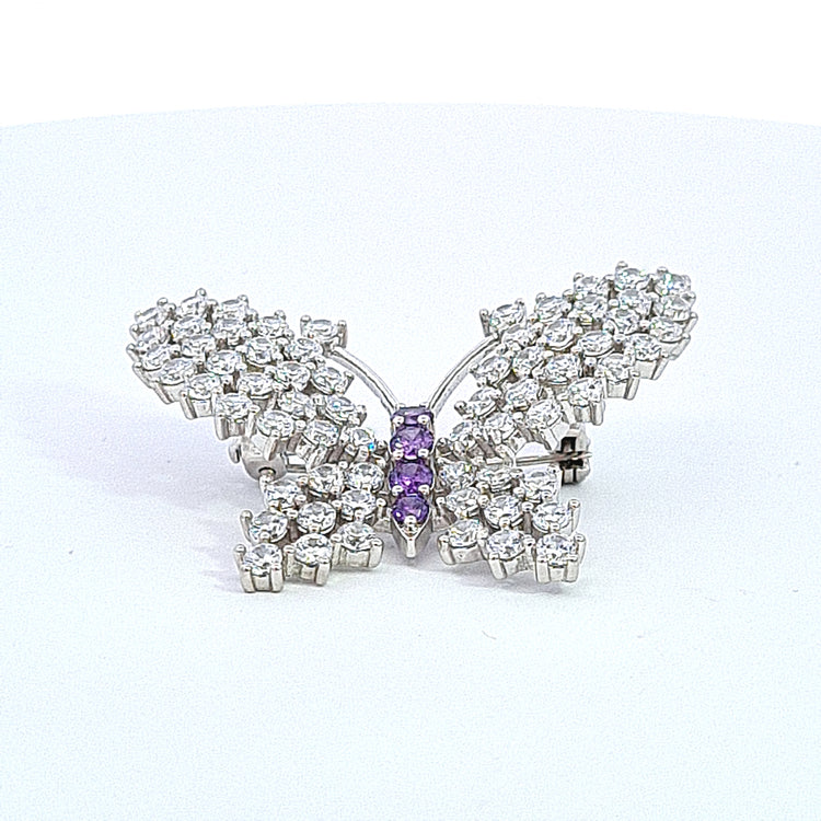 CZ set Butterfly brooch  36696 - Armin Lowe Jewellers