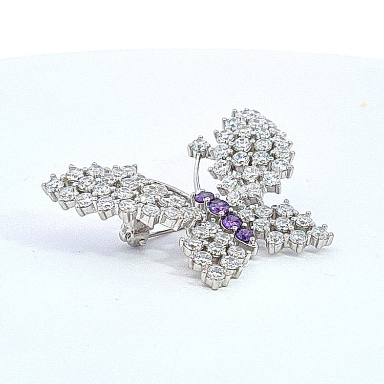 CZ set Butterfly brooch  36696 - Armin Lowe Jewellers