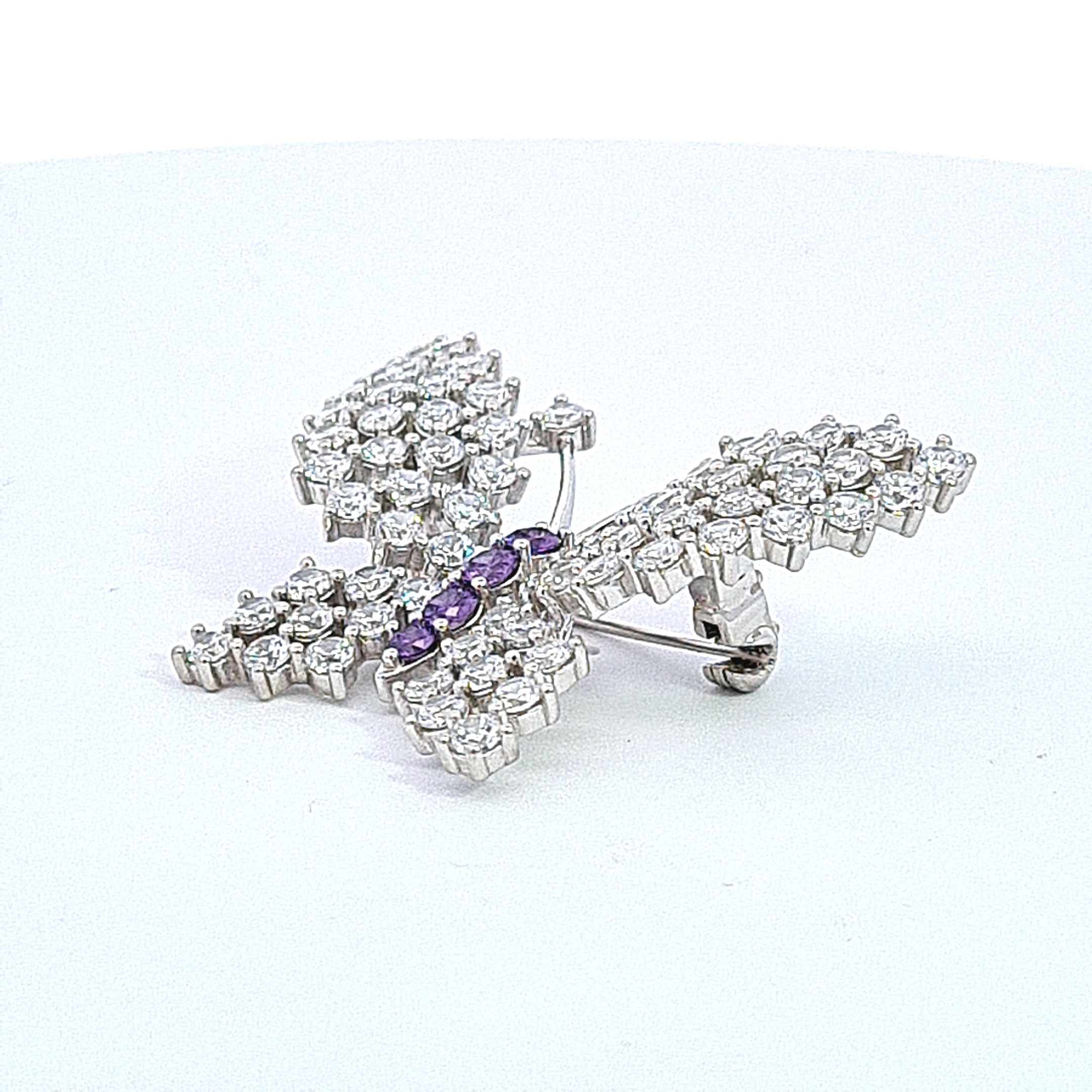 CZ set Butterfly brooch  36696 - Armin Lowe Jewellers