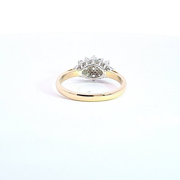 Gold Oval cluster ring 37024