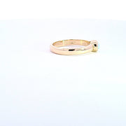 Opal set Gold band ring 37031