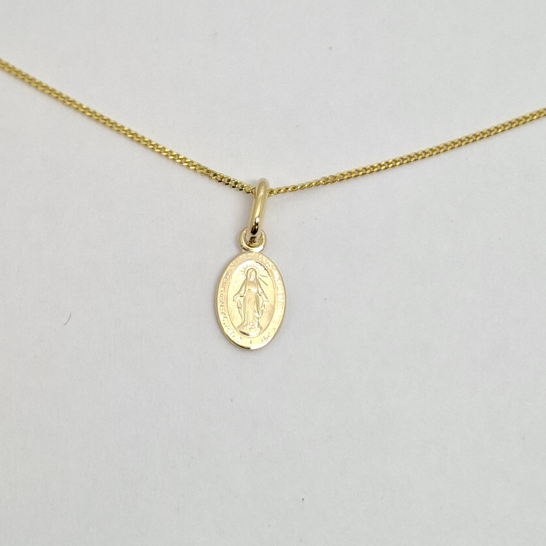 9ct gold 8mm mini Miraculous medal 37830