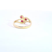 Gold Ruby set Triskell ring 37030