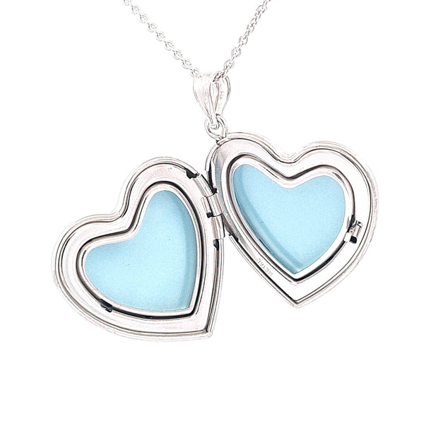 Sterling silver 2 picture locket 36916