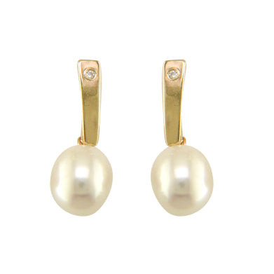 Gold Fresh Water Pearl drop earrings 36401