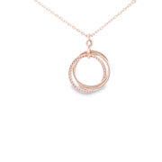 Rose gold toned sterling silver pendant 36976