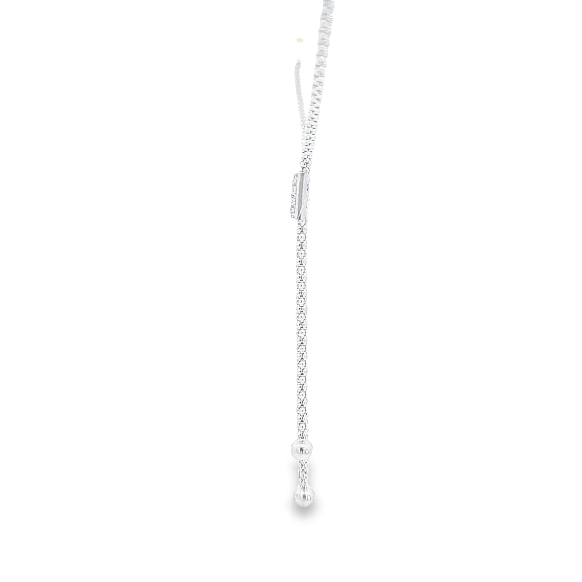 Sterling silver Lariat style CZ necklace 36915 - Armin Lowe Jewellers