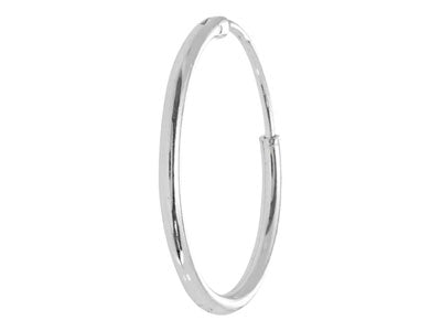 Sterling Silver hinged Sleeper Hoops 18mm 38777