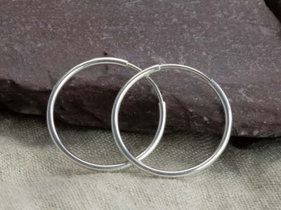 Sterling Silver Endless Hoops 20mm 36436 - Armin Lowe Jewellers
